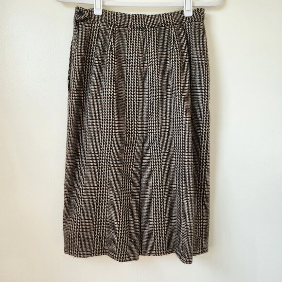 Yves Saint Laurent Vintage Houndstooth Blazer Skirt Set Size 42 - Picture 9 of 11